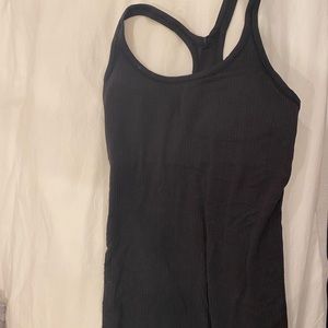 Athletic tank top with built in bra